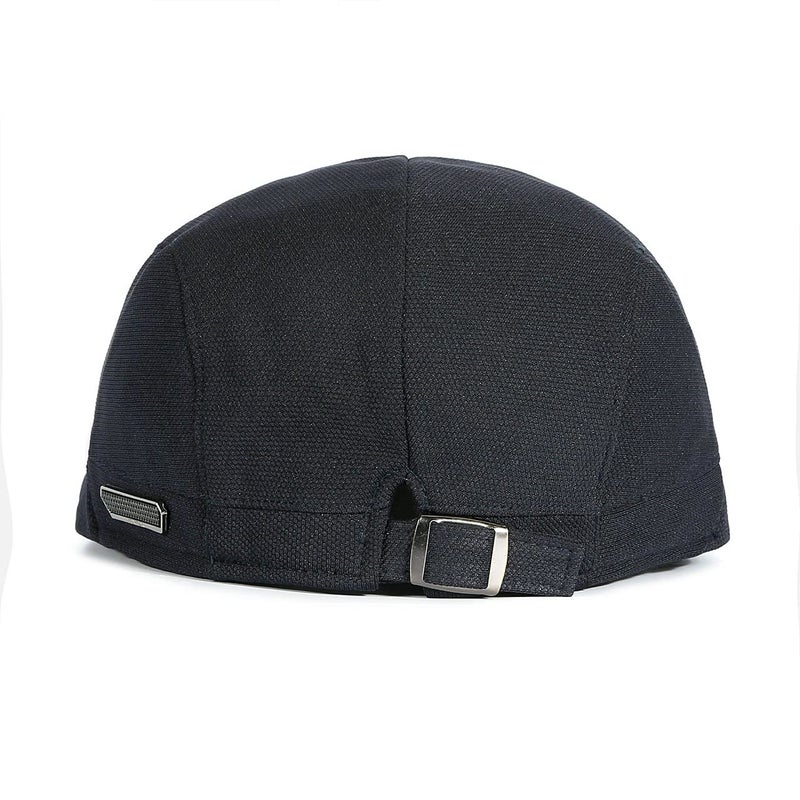 FALETO Men's Flat Ivy Gatsby Newsboy Hat Winter Spring Autumn Driving Cabbie Hunting Cap Navy Blue - Image 3